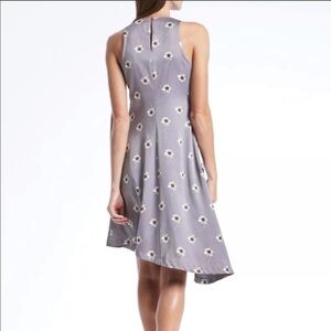 banana republic floral grey dress
